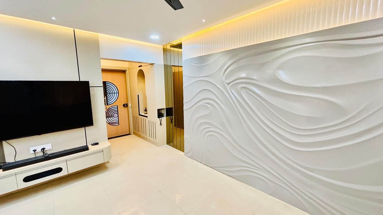 Sculpted TV Feature Wall by Aryan Enterprise