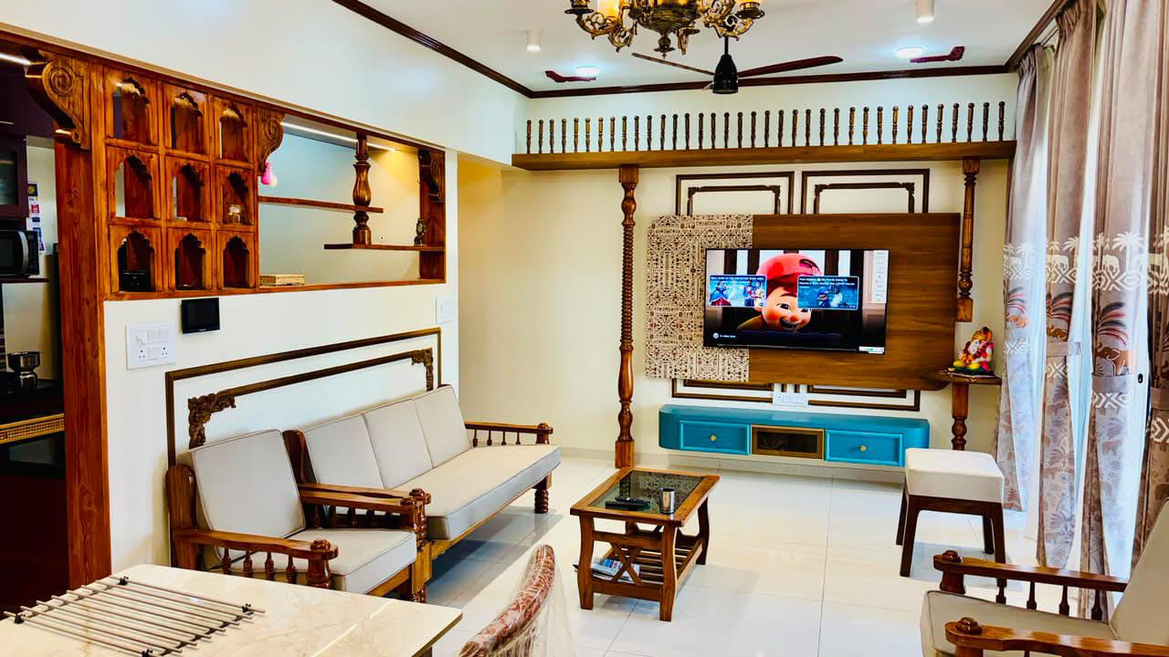 Traditional Living Room by Aryan Enterprise